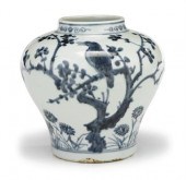Korean blue and white maebyong
