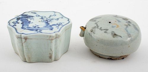 KOREAN BLUE AND WHITE PORCELAIN