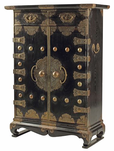 KOREAN BRASS-MOUNTED