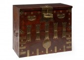 KOREAN BRASS-MOUNTED HARDWOOD