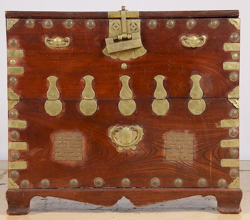 KOREAN BRASS-MOUNTED TANSU