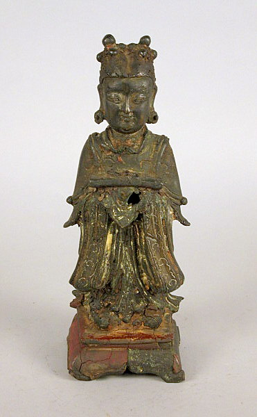 Korean bronze female deity   