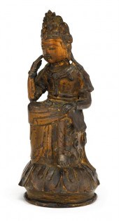 Korean bronze seated bodhisatt