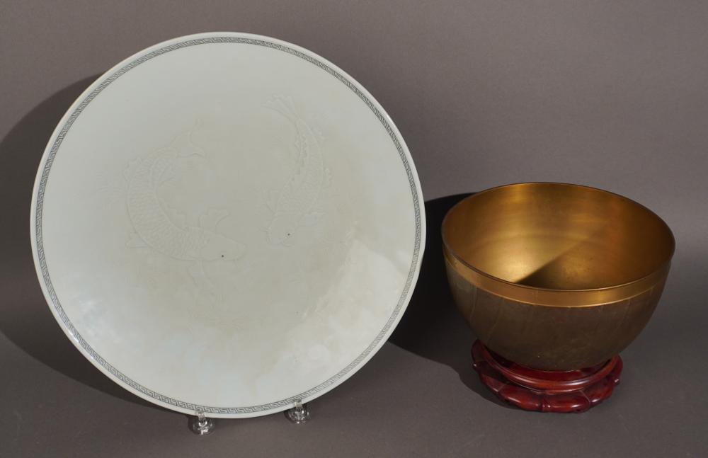 KOREAN BRONZE TYPE SINGING BOWL AND