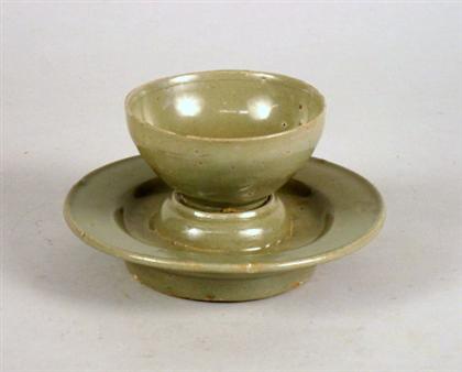 Korean celadon cup and stand   