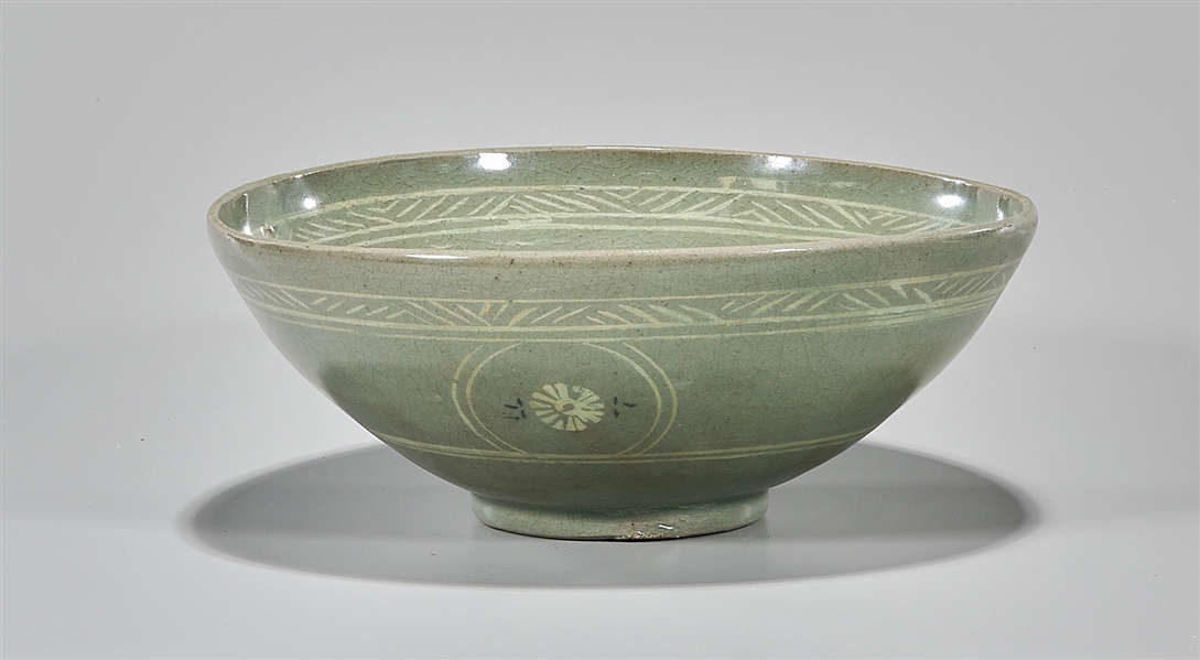 Korean celadon glazed bowl;