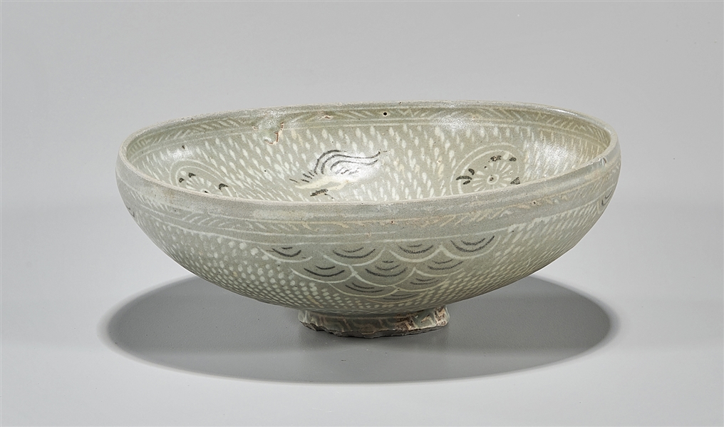 Korean celadon glazed elaborately