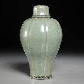 KOREAN CELADON GLAZED JAR AND