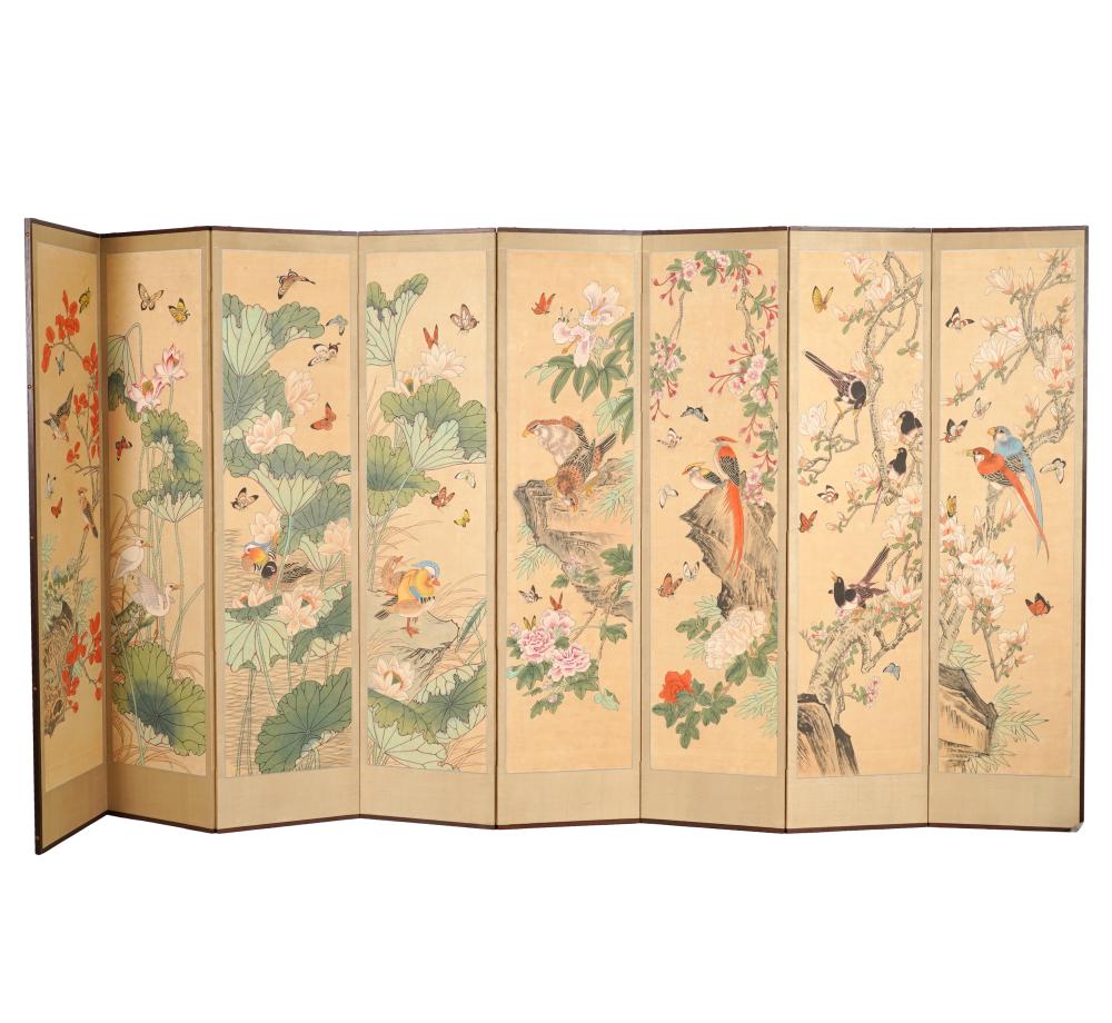 KOREAN EIGHT-PANEL SCREENpainted in