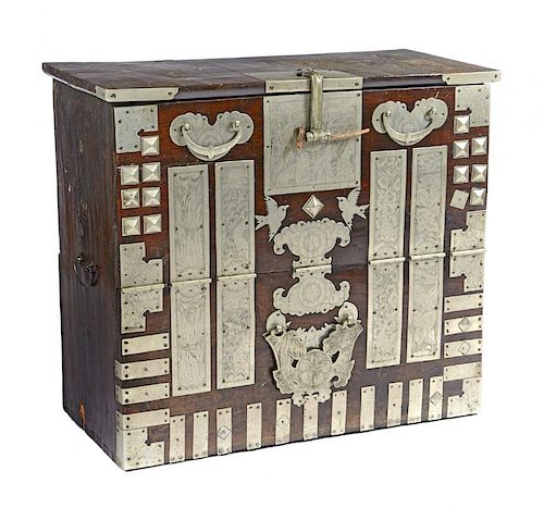 KOREAN ELM TANSU WITH HEAVY