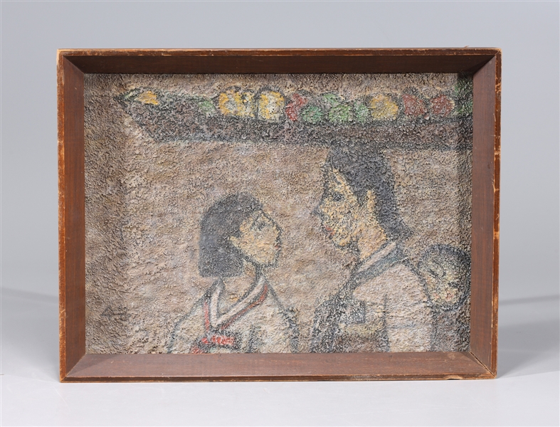 Korean framed oil painting