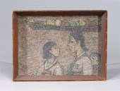 Korean framed oil painting att