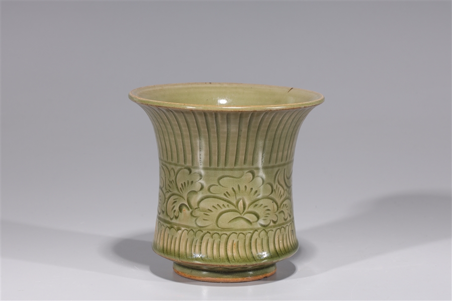 Korean glazed celadon vessel with