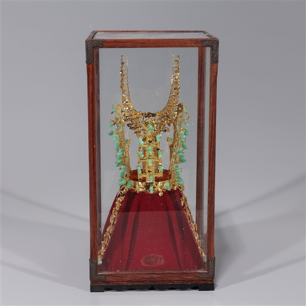 Korean gold plated metal crown with