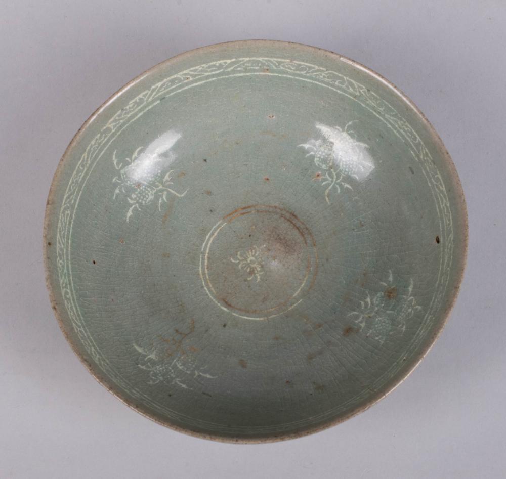 KOREAN INLAID CELADON CIRCULAR