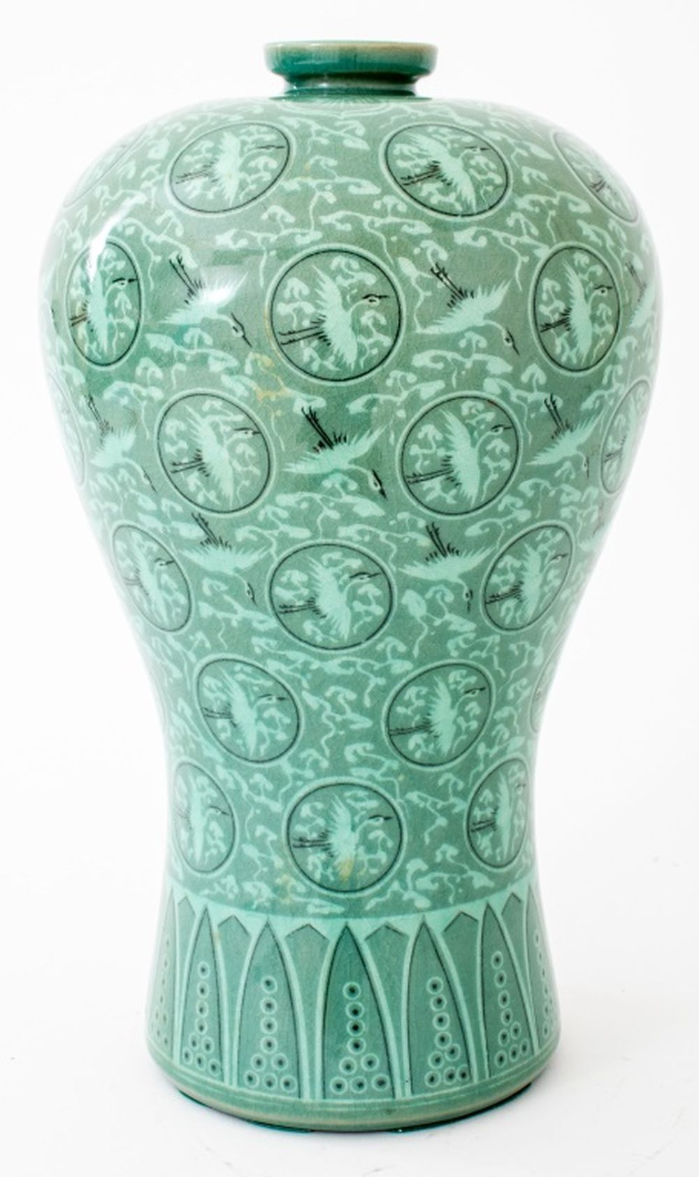 KOREAN MAEBYEONG CELADON CRANES AND