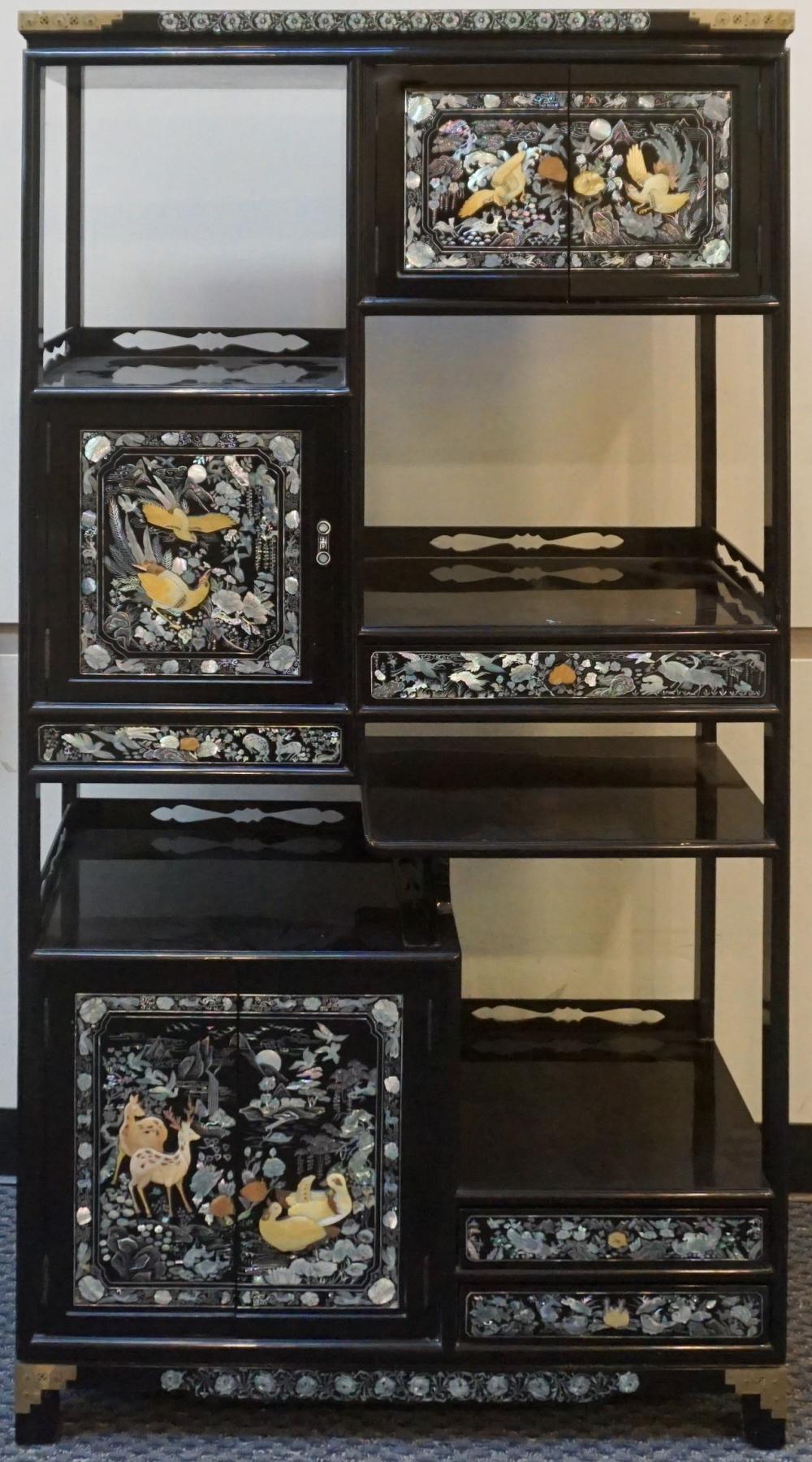 KOREAN MOTHER OF PEARL INLAID BLACK