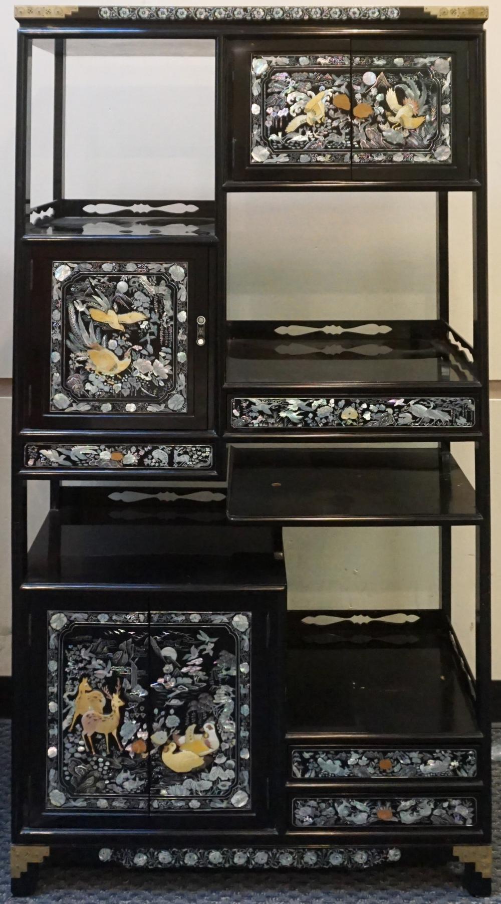 KOREAN MOTHER OF PEARL INLAID BLACK