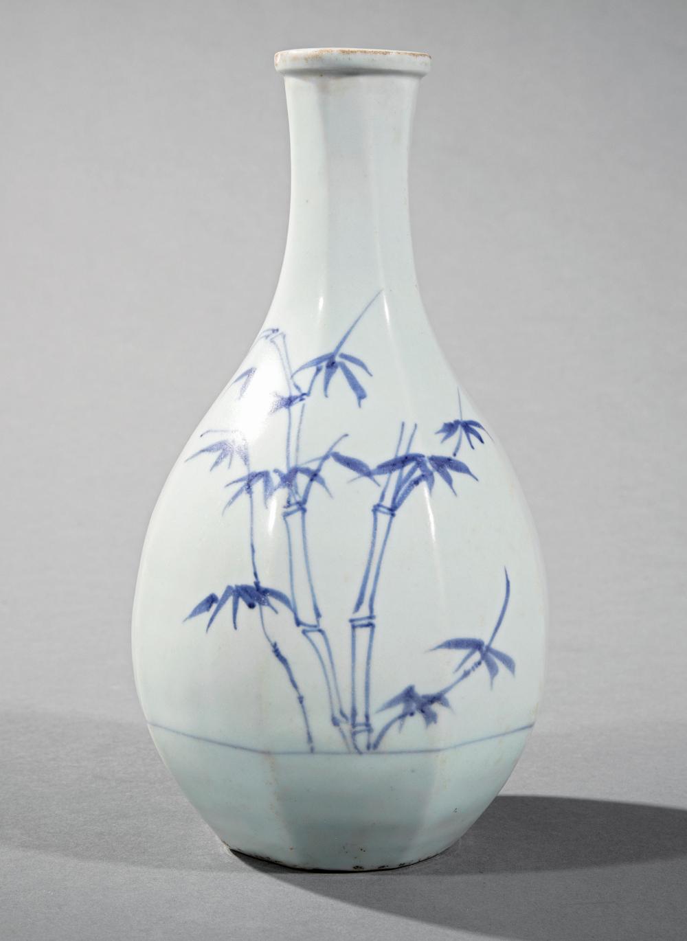 KOREAN PORCELAIN OCTAGONAL BOTTLE