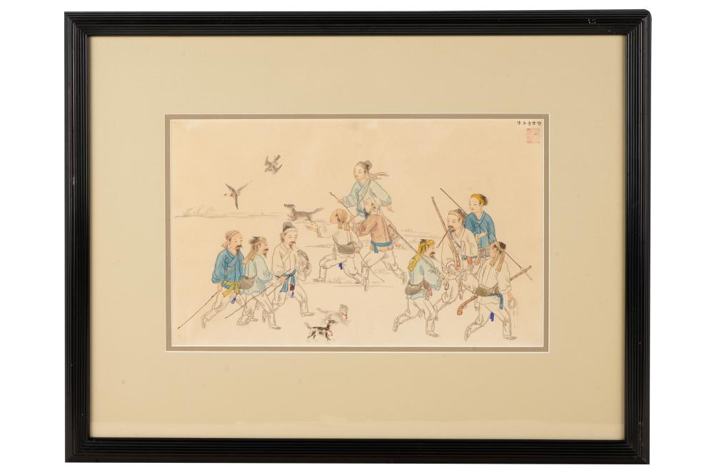 KOREAN SCHOOL: HUNT SCENEwatercolor