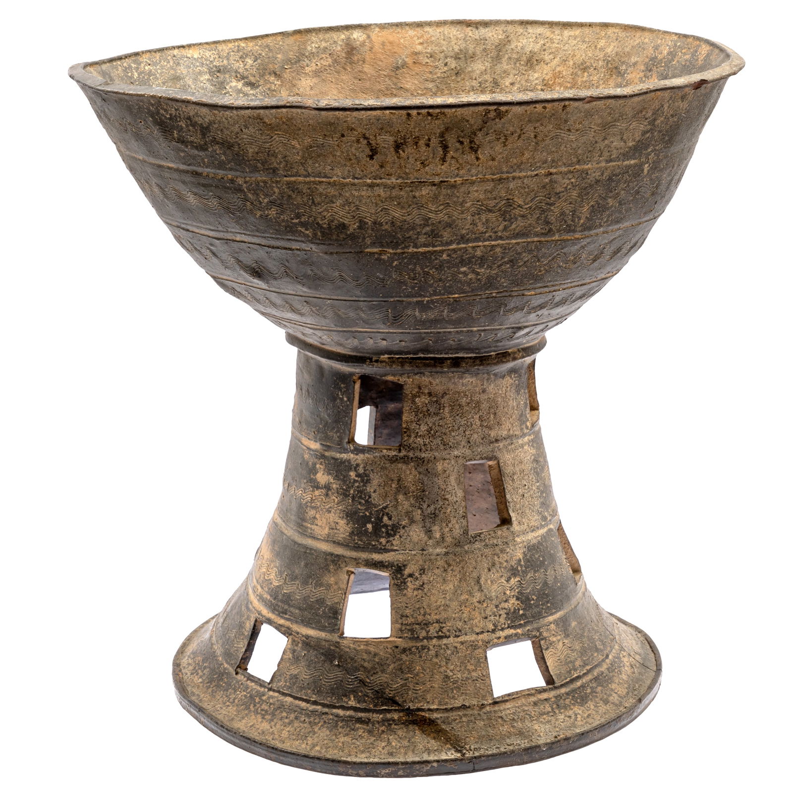 KOREAN SILLA STYLE CERAMIC PEDESTAL