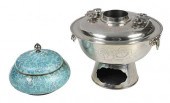 KOREAN SILVER SOUP WARMER AND