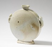KOREAN WHITE CERAMIC FLASK VAS