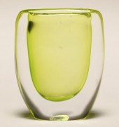Kosta art glass vase designed