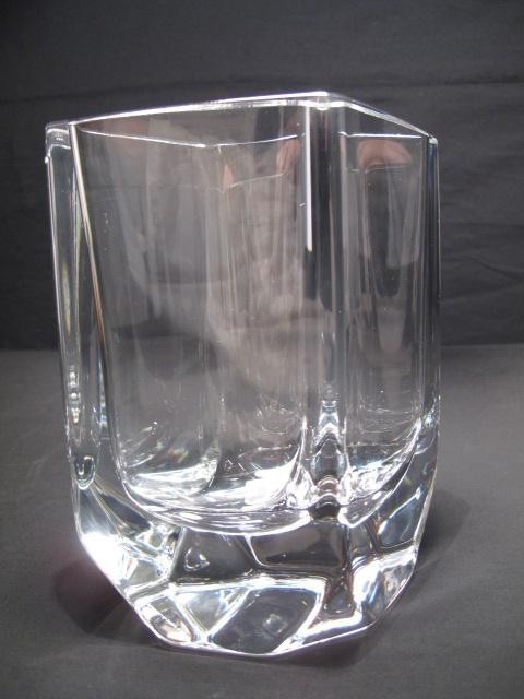 Kosta Boda cut crystal vase. Marked