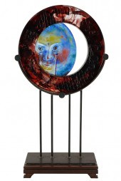 KOSTA BODA: MOLDED GLASS PLAQU