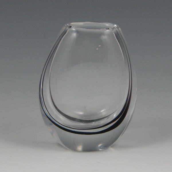 Kosta Glass cabinet vase with black