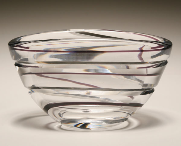 Kosta Swedish art glass bowl