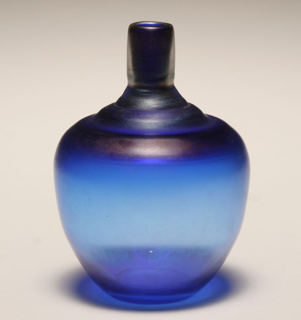 Kosta Swedish blue iridescent art