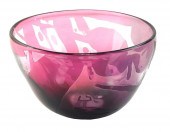 KOSTA UNIK ART GLASS BOWL, PIN