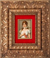 KPM ATTR. PORCELAIN PLAQUE QUE