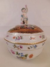KPM BERLIN CHERUB COVERED BOWL