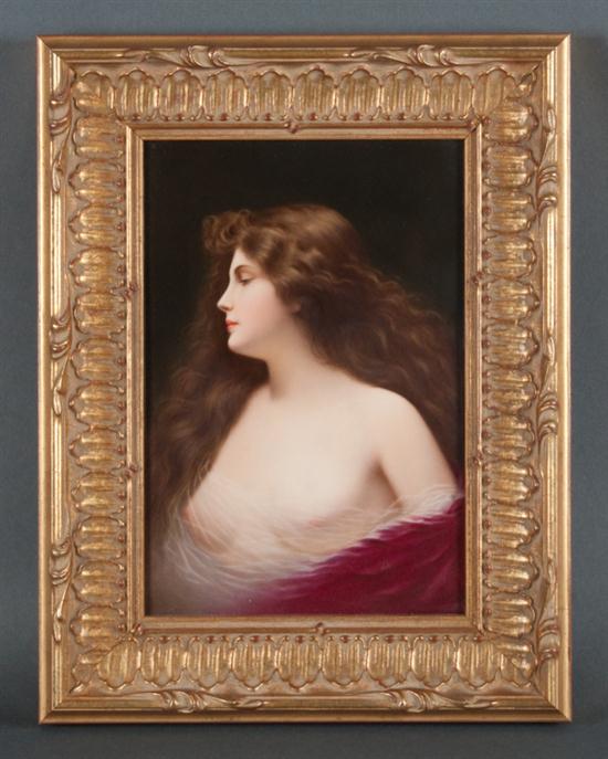 KPM Berlin painted porcelain plaque