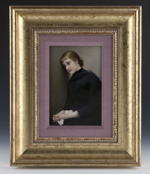 KPM Berlin porcelain plaque painted