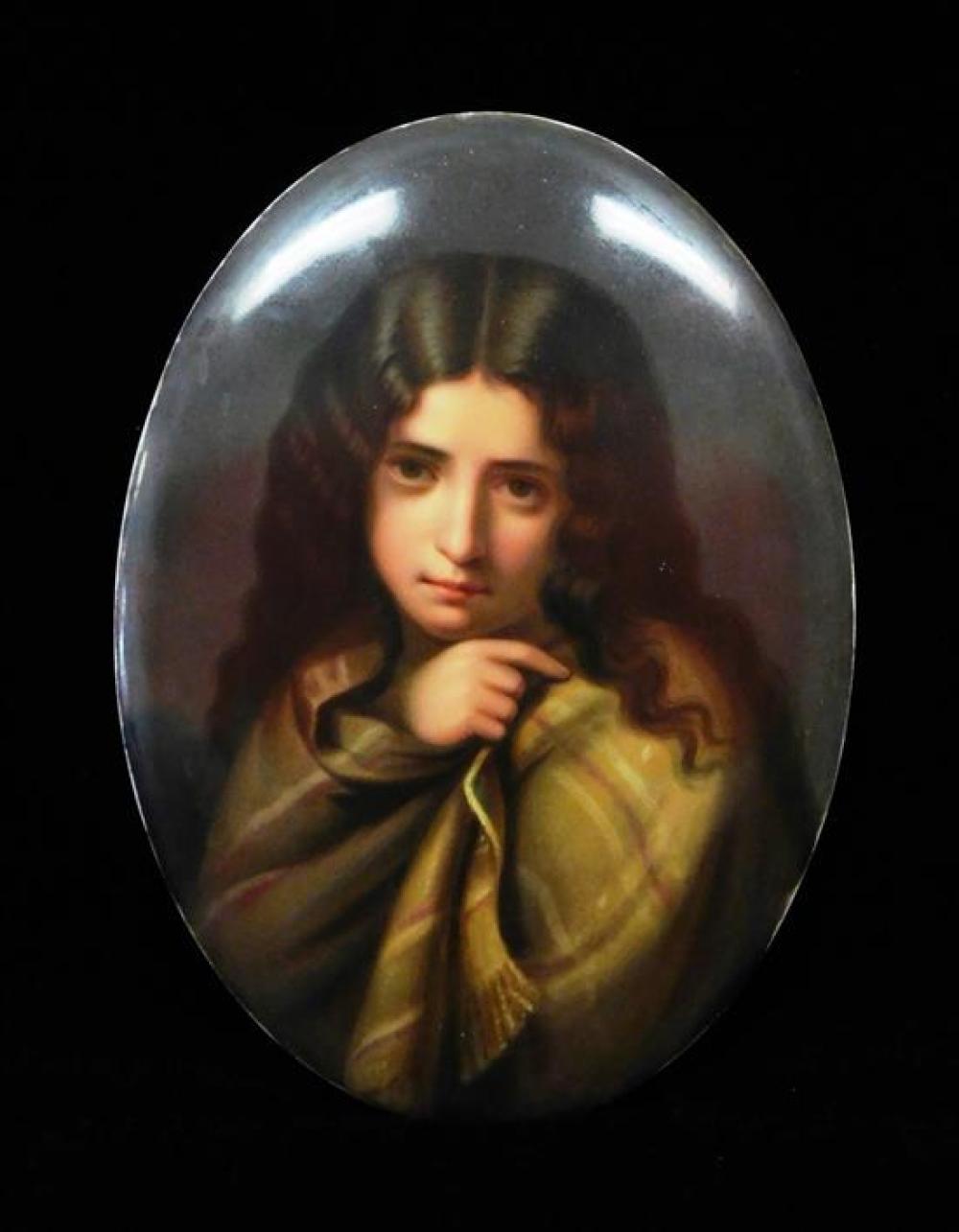 KPM HAND-PAINTED PORCELAIN PLAQUE