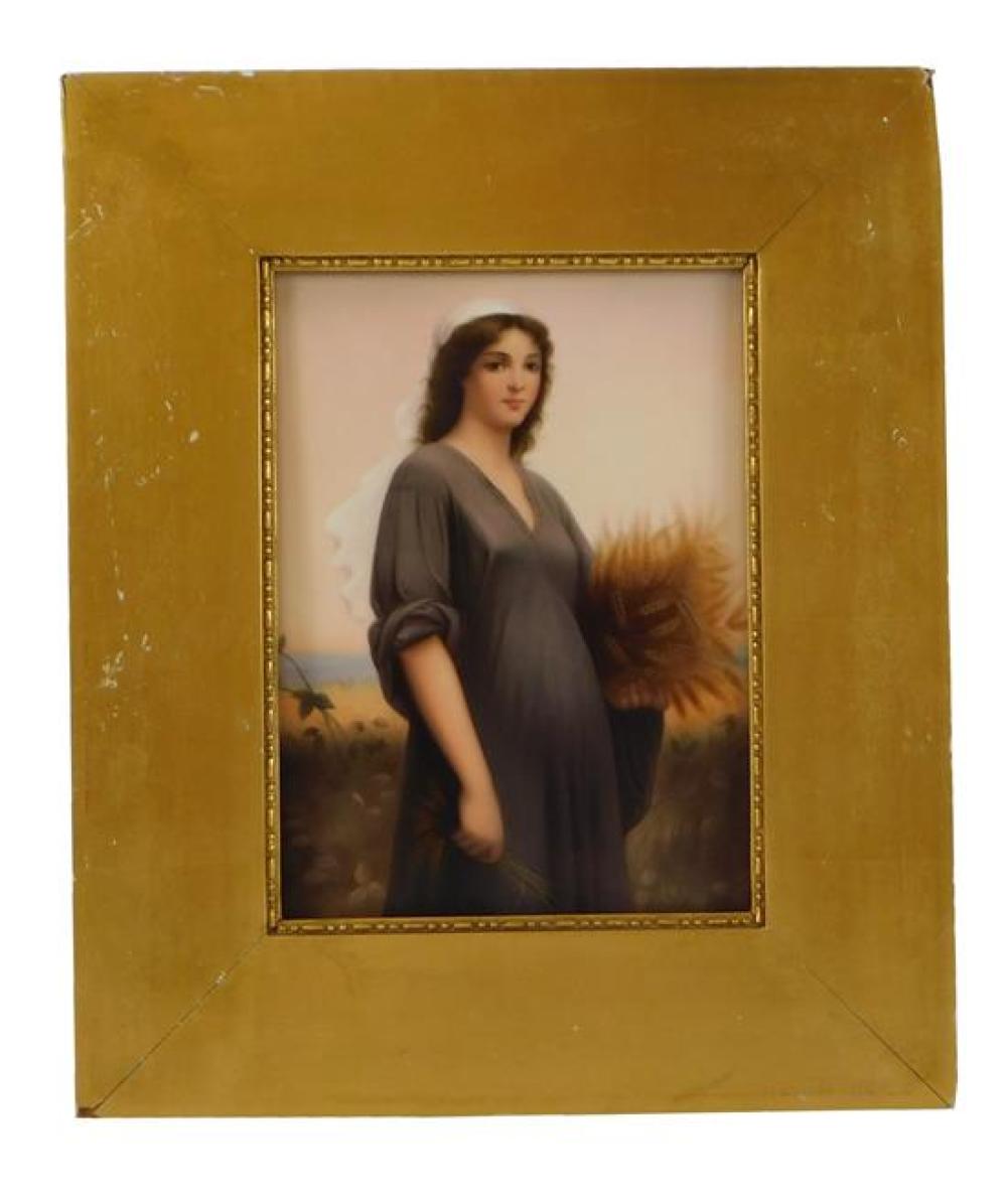 KPM HAND-PAINTED PORCELAIN PLAQUE