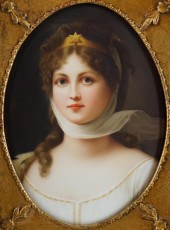 KPM OVAL PLAQUE OF QUEEN LOUIS