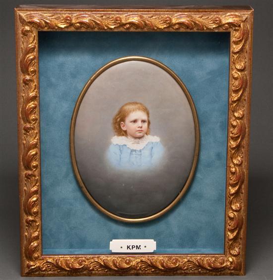 KPM painted porcelain plaque of a