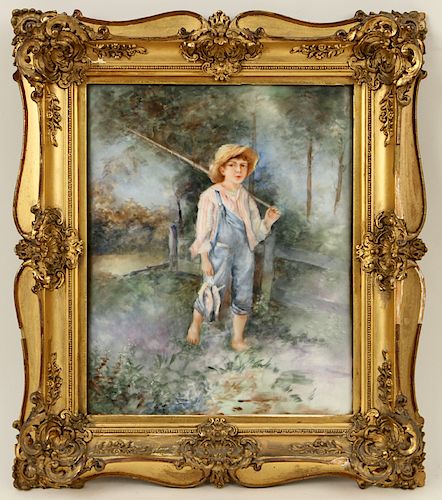KPM PLAQUE BOY RETURNING WITH HIS