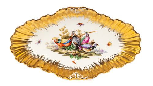 KPM PORCELAIN GOLD PAINTED DISH