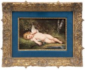 KPM PORCELAIN PAINTED PLAQUE,