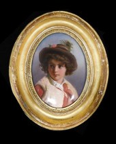 KPM PORCELAIN PLAQUE, 19TH C.,