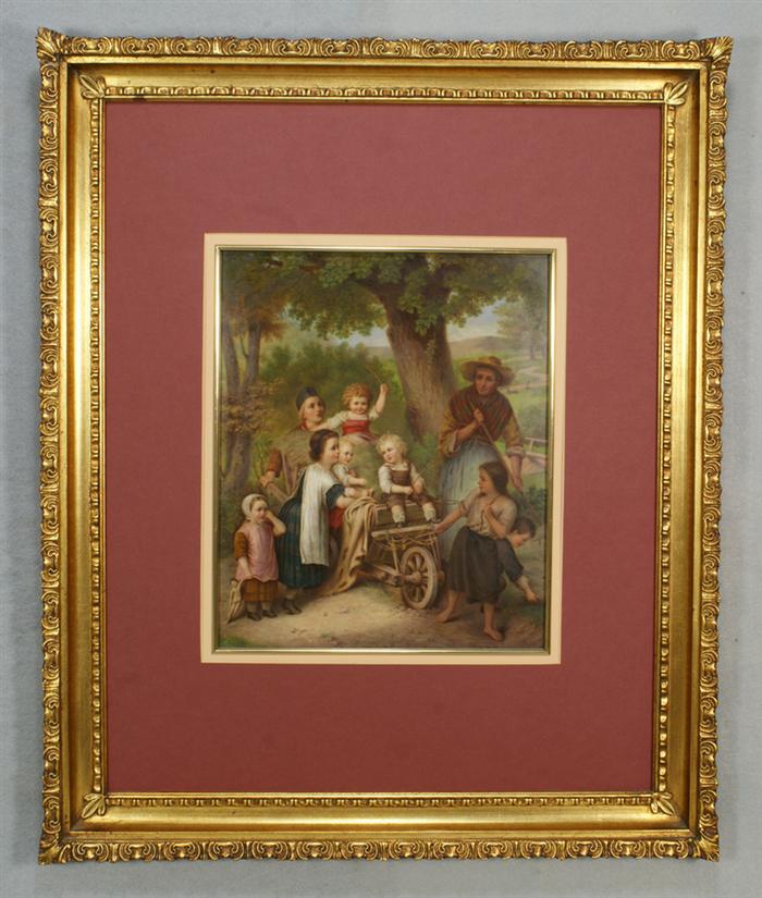 KPM porcelain plaque depicting 8