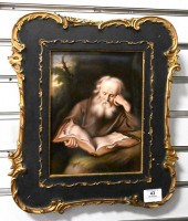 KPM PORCELAIN PLAQUE, DEPICTIN