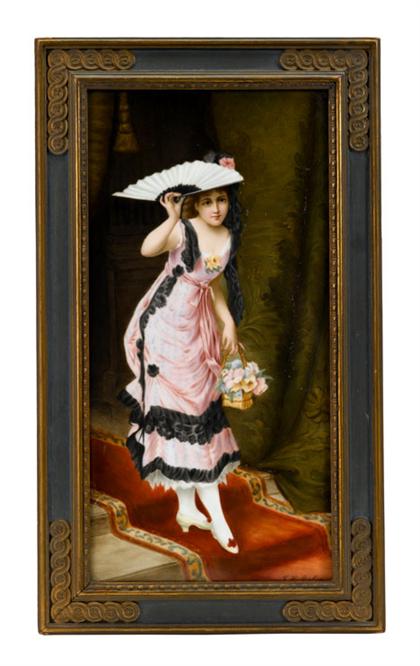 KPM porcelain plaque    girl with a