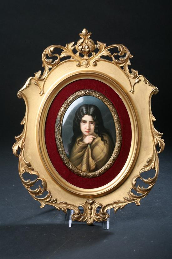 KPM PORCELAIN PLAQUE. late